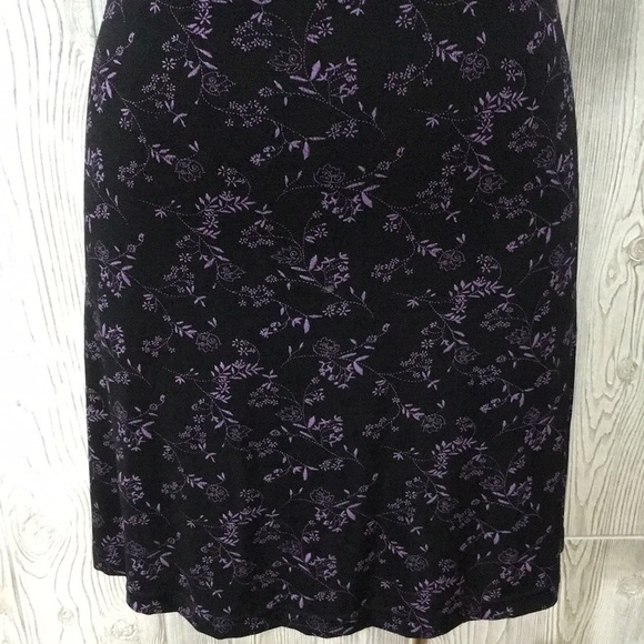 Briggs New York Petite Black & Purple Floral Small Dress - Picture 4 of 9